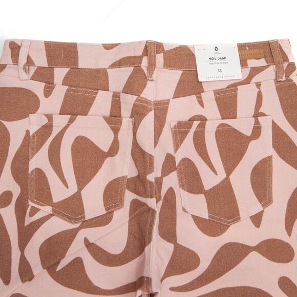 Sanctuary Animal Print Lion River High Rise Straight 90's Jeans Size 33 - Picture 9 of 14